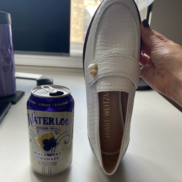 Stuart Weitzman White Loafers - Picture 9 of 9